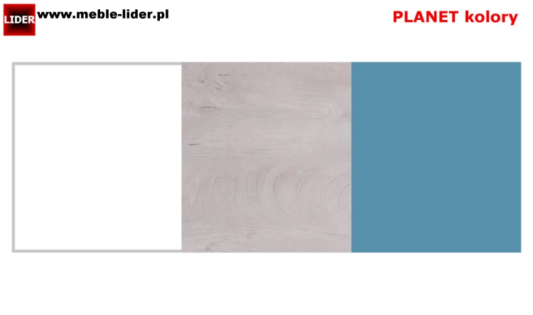 biały lux + dąb + morski
