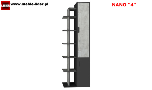 Regał Nano 4 z półkami do pokoju młodzieżowego 