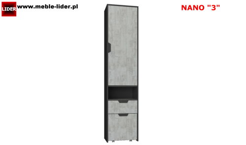 Regał Nano 3  do pokoju młodzieżowego  