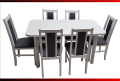 zestaw stół + 6 krzeseł biały 14 + grafit