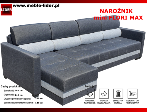 Narożnik mini FLORI MAX B  140x280