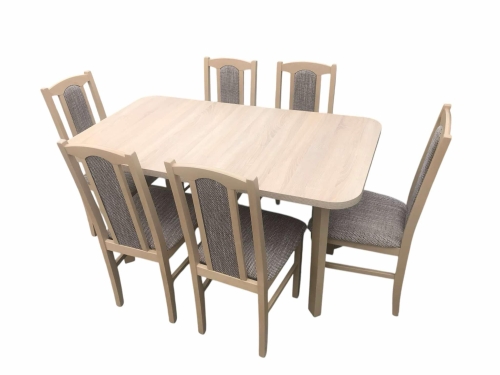 zestaw stół + 6 krzeseł sonoma + capucino