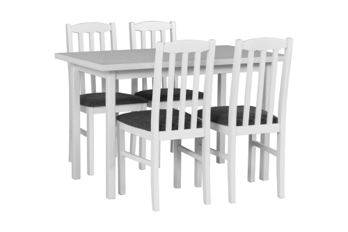 Stół MAX 10 - 80 x 120/160cm + 4 krzesła BOS 12